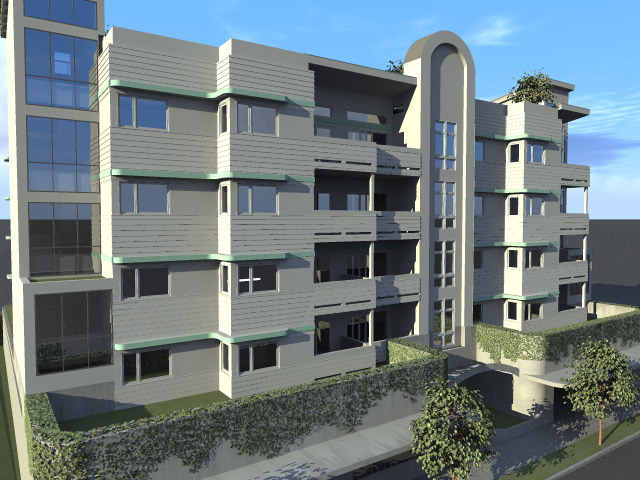 Condo street computer rendering